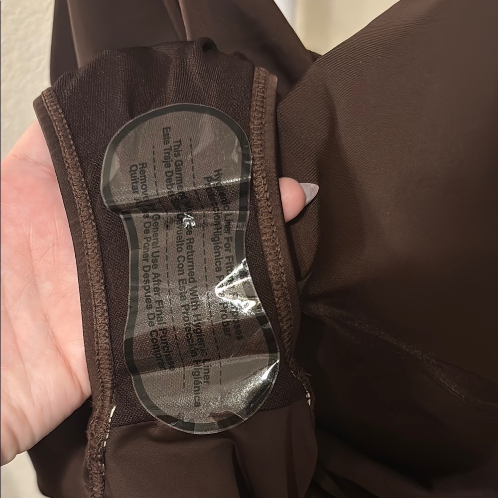 Tahari Chocolate Brown Twist Front One Piece Swimsuit-Size XL - Picture 3 of 5